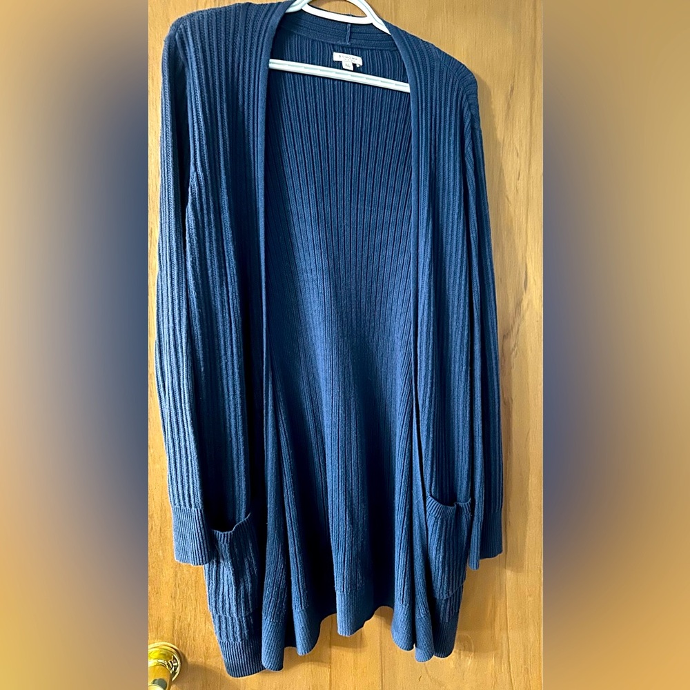 Sonoma womens long cardigan. Blue. XL.